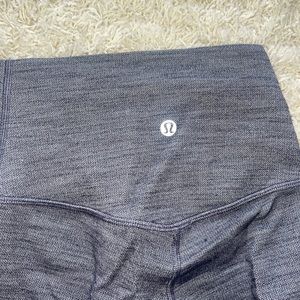Lulu lemon gray high rise thick leggings. Size 2.